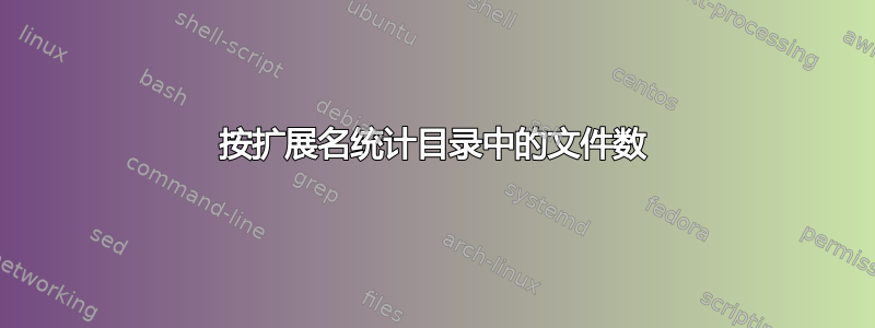 按扩展名统计目录中的文件数