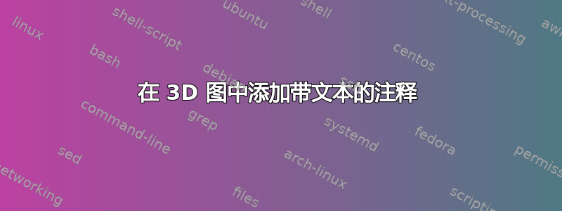 在 3D 图中添加带文本的注释