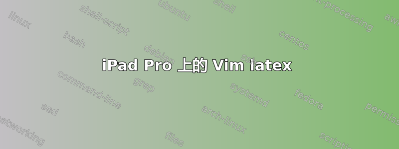 iPad Pro 上的 Vim latex