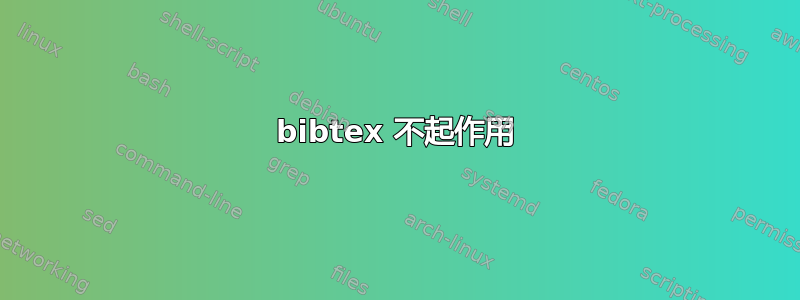 bibtex 不起作用