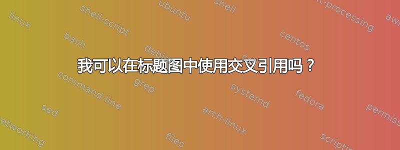 我可以在标题图中使用交叉引用吗？