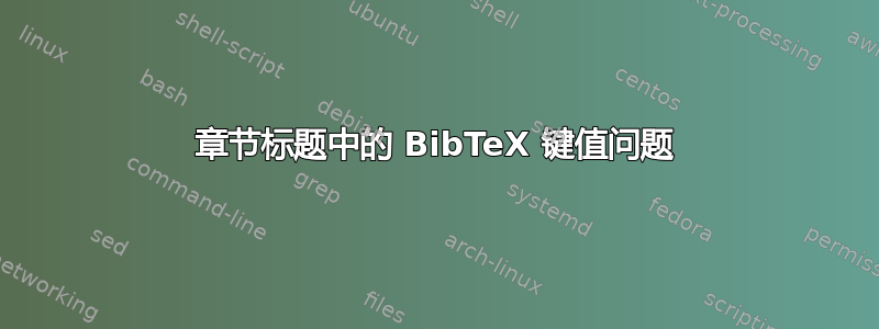 章节标题中的 BibTeX 键值问题