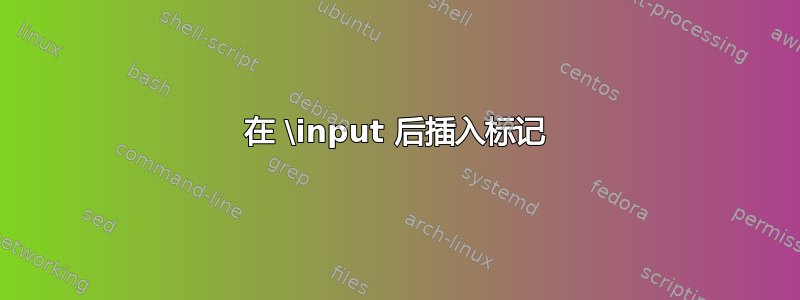 在 \input 后​​插入标记