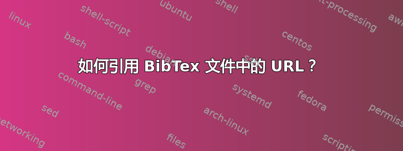 如何引用 BibTex 文件中的 URL？