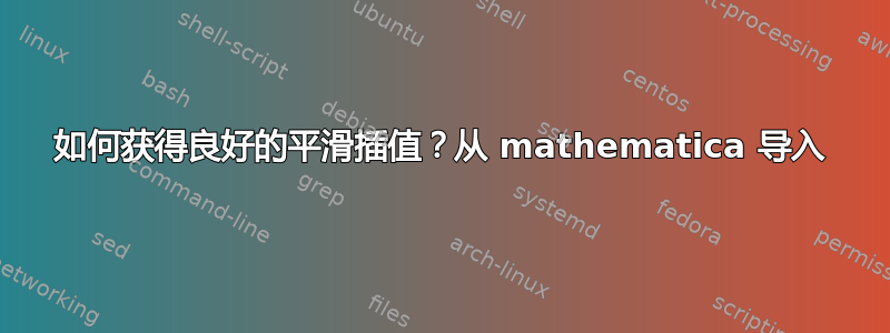 如何获得良好的平滑插值？从 mathematica 导入