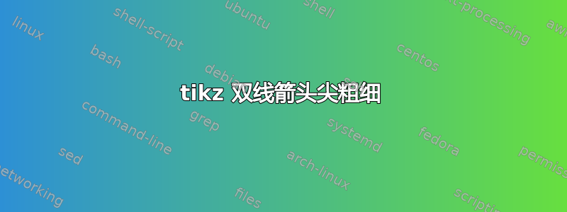 tikz 双线箭头尖粗细