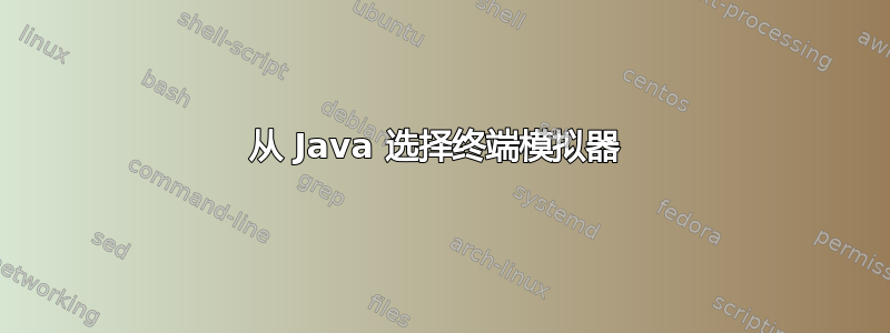 从 Java 选择终端模拟器 