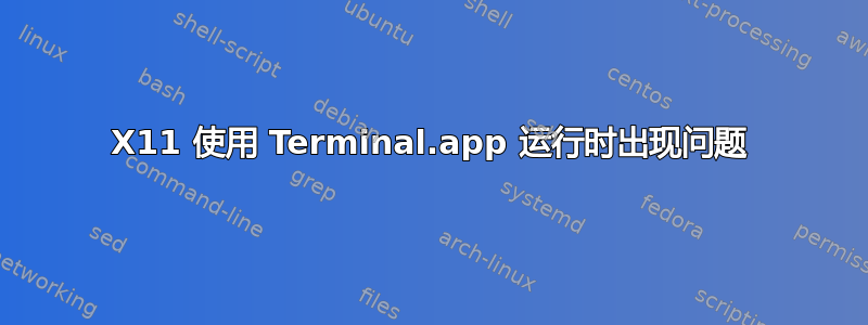 X11 使用 Terminal.app 运行时出现问题