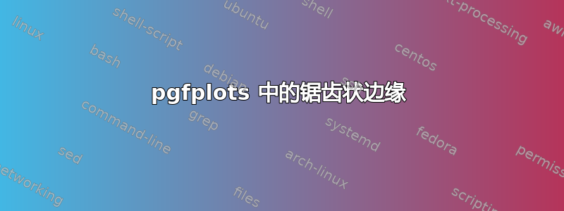 pgfplots 中的锯齿状边缘