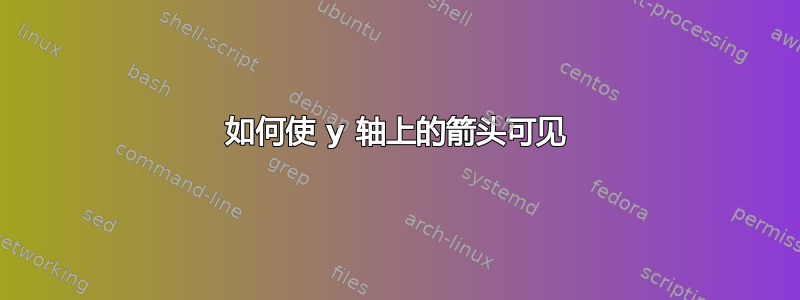 如何使 y 轴上的箭头可见