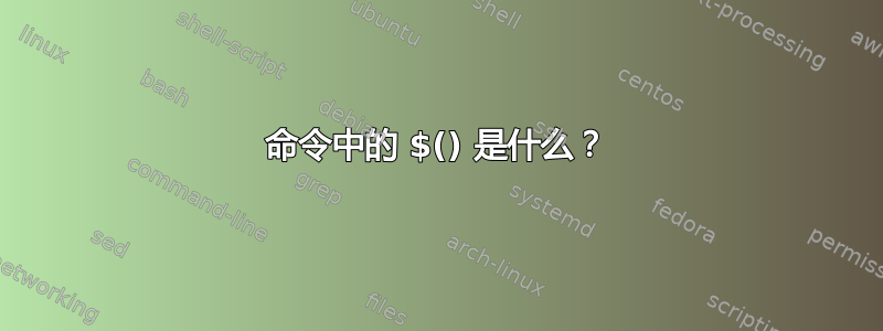 命令中的 $() 是什么？