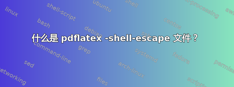 什么是 pdflatex -shell-escape 文件？