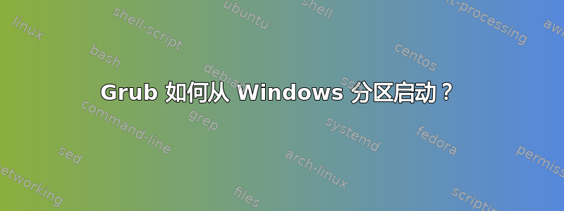 Grub 如何从 Windows 分区启动？