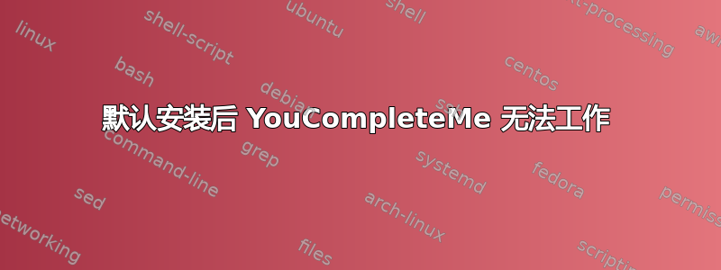 默认安装后 YouCompleteMe 无法工作