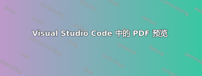 Visual Studio Code 中的 PDF 预览