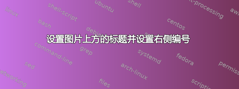 设置图片上方的标题并设置右侧编号