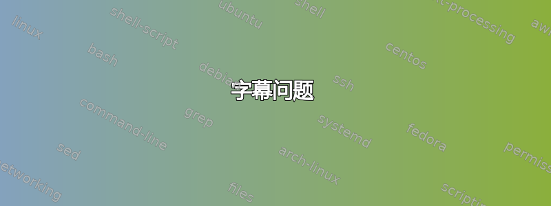 字幕问题