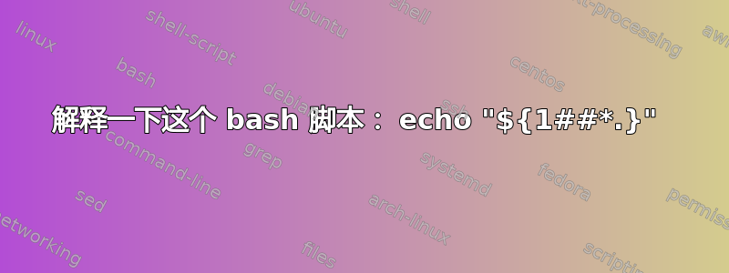 解释一下这个 bash 脚本： echo "${1##*.}" 