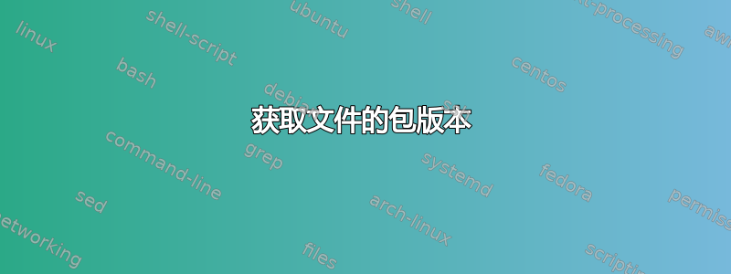 获取文件的包版本