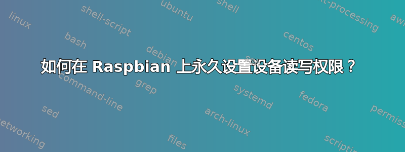 如何在 Raspbian 上永久设置设备读写权限？