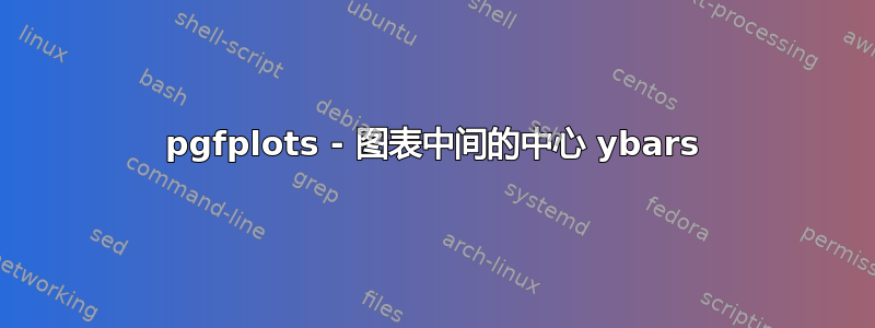 pgfplots - 图表中间的中心 ybars