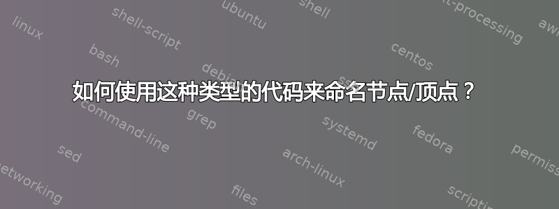 如何使用这种类型的代码来命名节点/顶点？