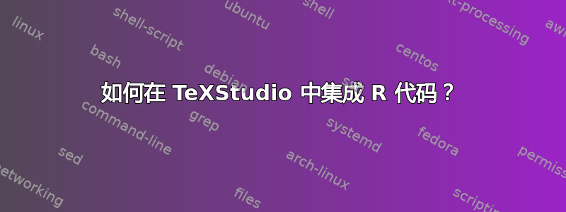 如何在 TeXStudio 中集成 R 代码？