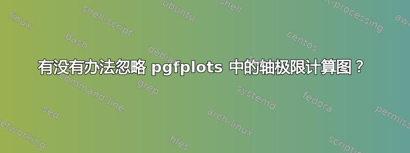 有没有办法忽略 pgfplots 中的轴极限计算图？