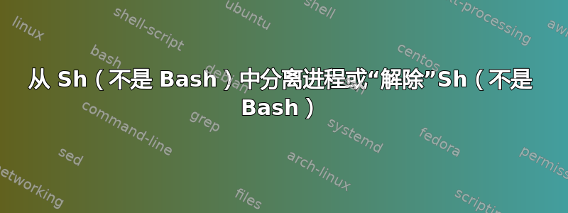 从 Sh（不是 Bash）中分离进程或“解除”Sh（不是 Bash）