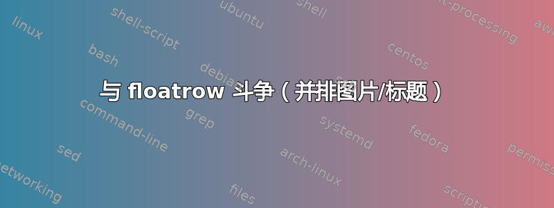 与 floatrow 斗争（并排图片/标题）