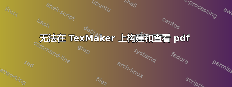 无法在 TexMaker 上构建和查看 pdf