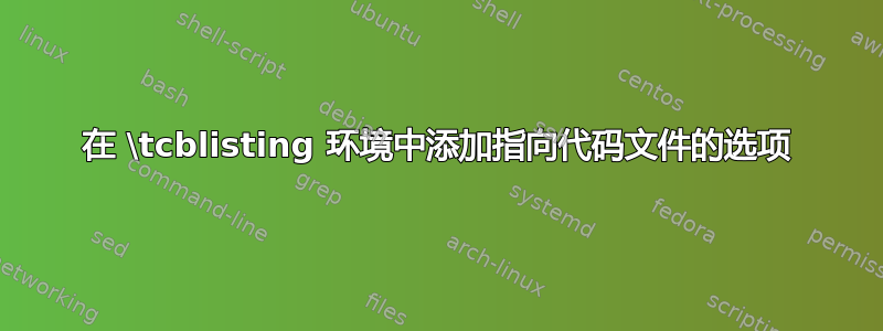 在 \tcblisting 环境中添加指向代码文件的选项