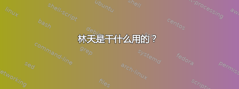 林天是干什么用的？