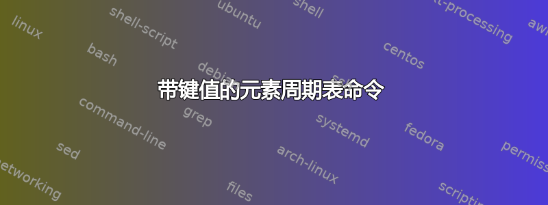 带键值的元素周期表命令