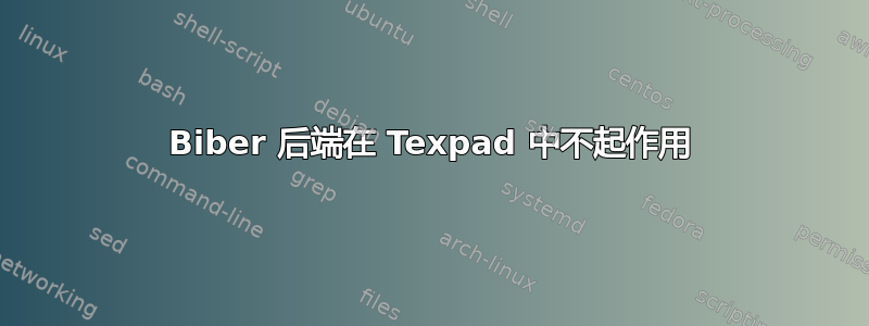 Biber 后端在 Texpad 中不起作用