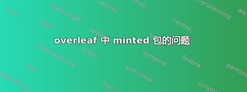 overleaf 中 minted 包的问题