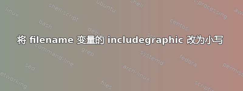 将 filename 变量的 includegraphic 改为小写