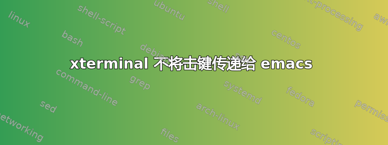 xterminal 不将击键传递给 emacs