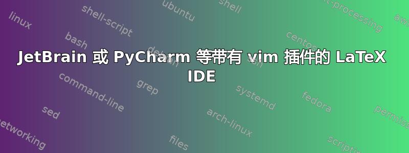 JetBrain 或 PyCharm 等带有 vim 插件的 LaTeX IDE