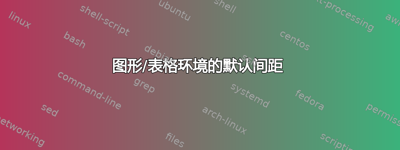 图形/表格环境的默认间距