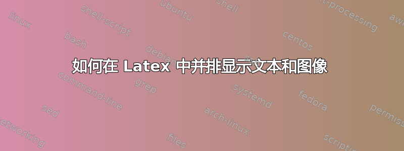 如何在 Latex 中并排显示文本和图像