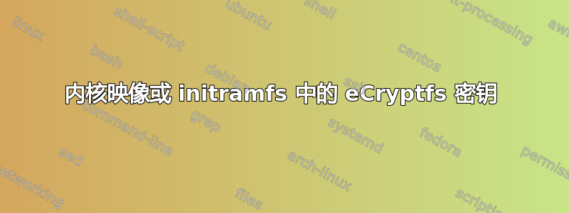 内核映像或 initramfs 中的 eCryptfs 密钥