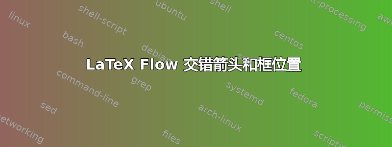 LaTeX Flow 交错箭头和框位置