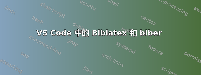 VS Code 中的 Biblatex 和 biber