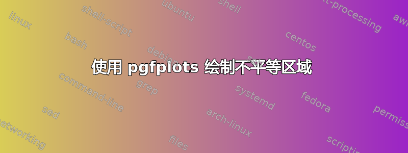 使用 pgfplots 绘制不平等区域