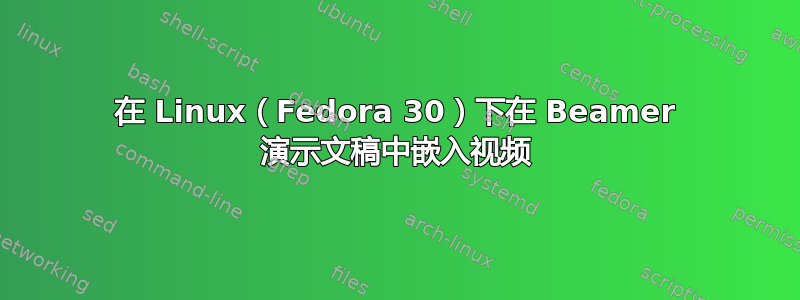 在 Linux（Fedora 30）下在 Beamer 演示文稿中嵌入视频