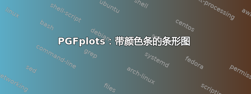 PGFplots：带颜色条的条形图