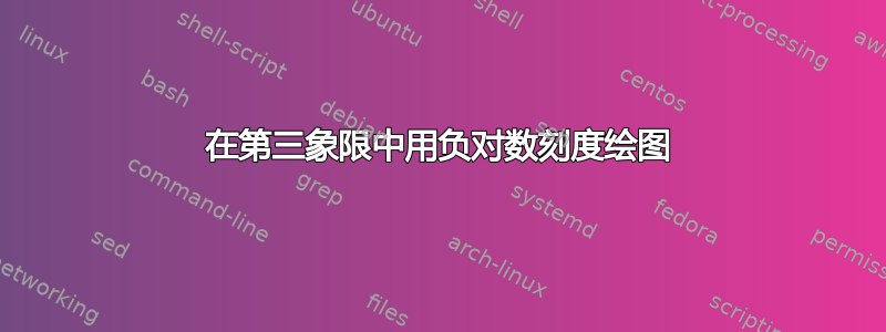 在第三象限中用负对数刻度绘图