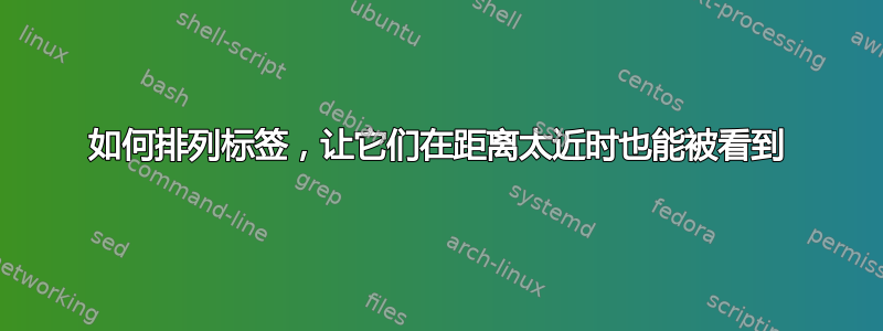 如何排列标签，让它们在距离太近时也能被看到