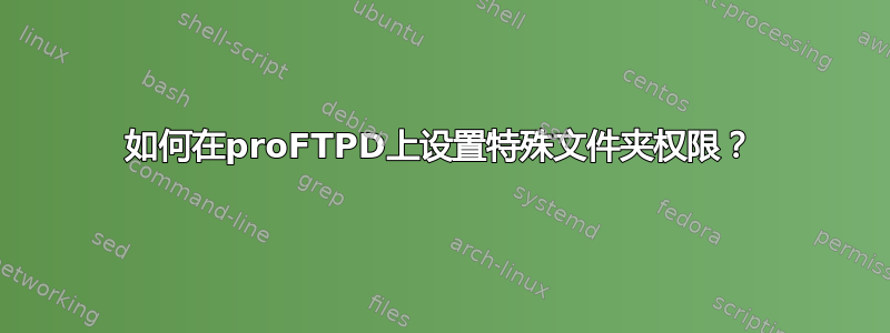 如何在proFTPD上设置特殊文件夹权限？